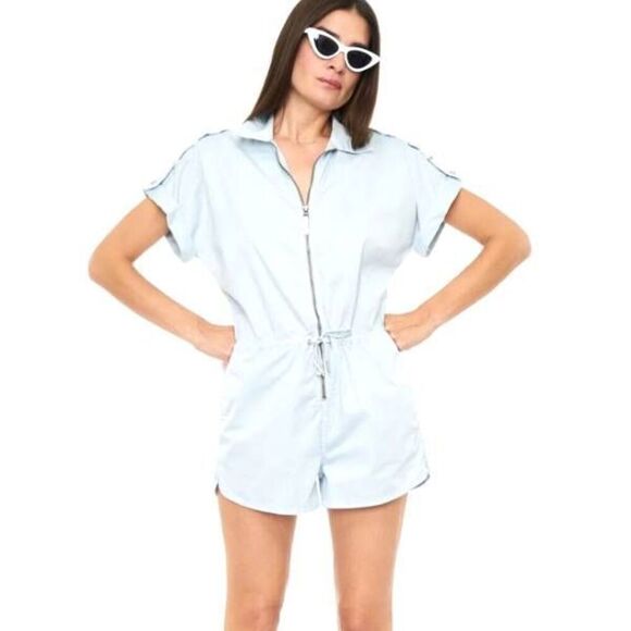 Pistola Meg Zip Front Romper - Sky sz Small - Picture 1 of 5